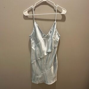 Princess Polly Light Blue Satin Dress